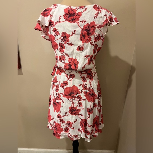 Free People French Quarter Wrap Floral Mini Dress, size Large - Picture 4 of 10